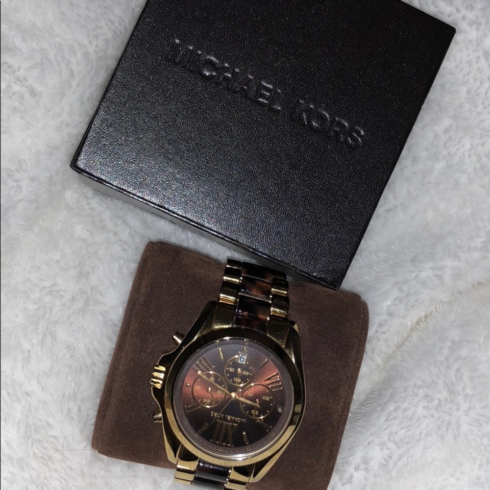 MK tort and gold women’s watch